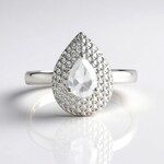 Anello in argento con Topazio Bianco (MONOSONO COLLECTION)