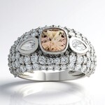Bague en argent et Morganite du Brésil