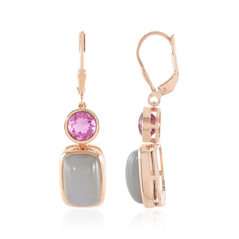 Boucles d'oreilles en argent et Pierre de lune argent (KM by Juwelo)