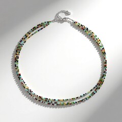 Collana in argento con Diopside Russo