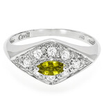 Kupfer-Turmalin-Silberring