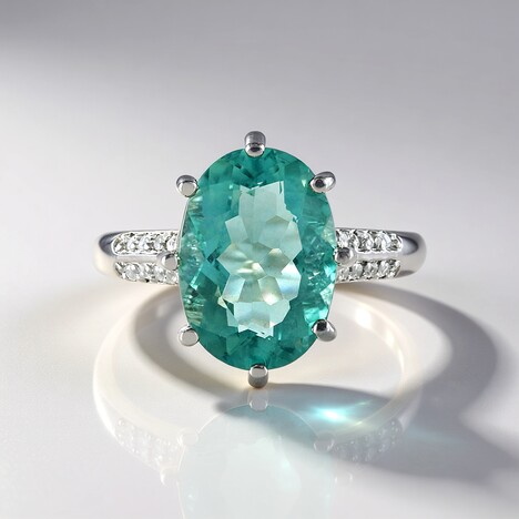 Anello in argento con Fluorite Verde