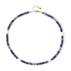 Collar en plata con Perla blanca Freshwater (Riya)