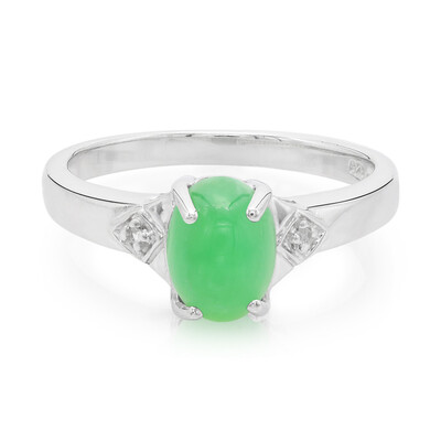 Bague en argent et Chrysoprase impériale