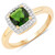 Anillo en oro con Diópsido de Rusia