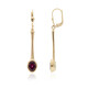 Boucles d'oreilles en or et Grenat Rhodolite (CUSTODANA)