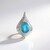 Ciondolo in argento con Topazio Blu Paraiba (MONOSONO COLLECTION)