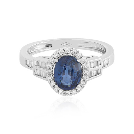 Bague en or et Saphir de Ceylan