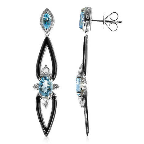 Gouden oorbellen met AAA Braziliaanse Aquamarijnen (CIRARI)