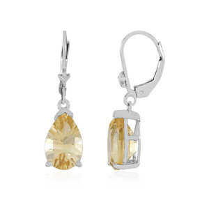 Pendientes en plata con Citrino