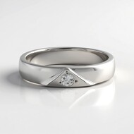 Zilveren ring met een zirkoon