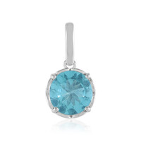 Ciondolo in platino con Apatite Paraiba