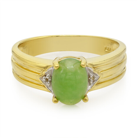 Anillo en plata con Crisoprasa imperial