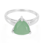 Anello in argento con Calcedonio Verde