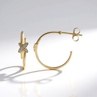 Orecchini in oro con Diamante I2 (H) (de Melo Gold)