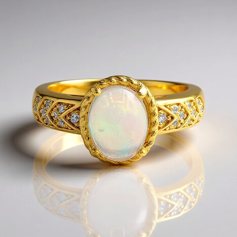 Anello in argento con Opale di Welo