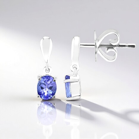 Orecchini in argento con Tanzanite (Pallanova)