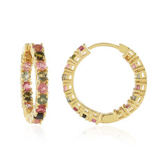 Zilveren oorbellen met toermalijnen