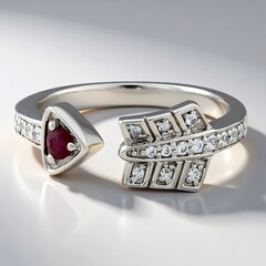 Anello in argento con Rubino del Madagascar