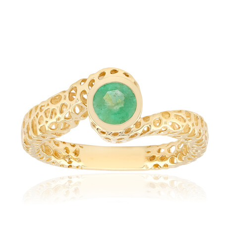 Gouden ring met een Russische smaragd (Ornaments by de Melo)