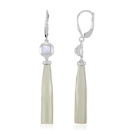 Pendientes en plata con Topacio verde lima (KM by Juwelo)