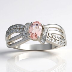 Anello in argento con MORGANITE MARROPINO