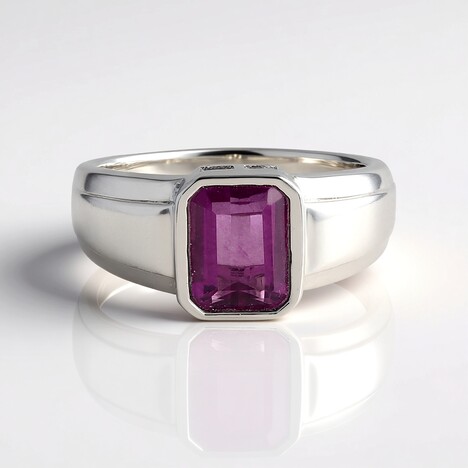 Anello in argento con Fluorite Rosa (KM by Juwelo)
