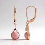 Boucles d'oreilles en argent et Opale rose (KM by Juwelo)