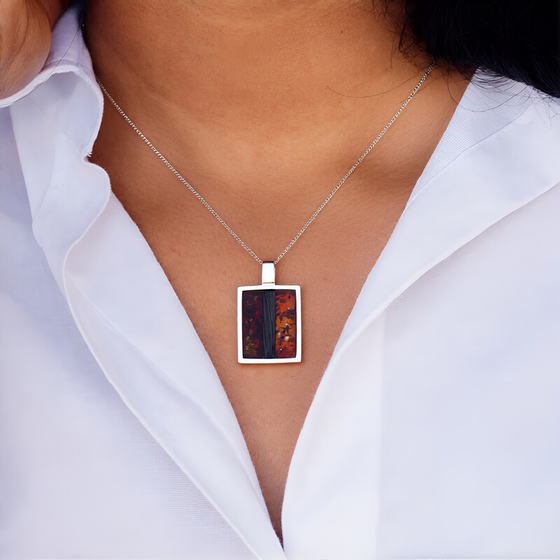 Multi Gem Silver Pendant (dagen)