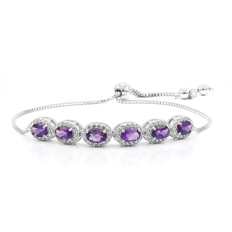 Sambia-Amethyst-Silberarmband