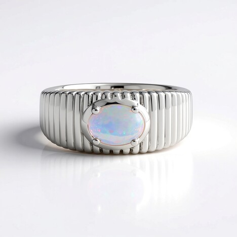 Anello in argento con Opale di Welo