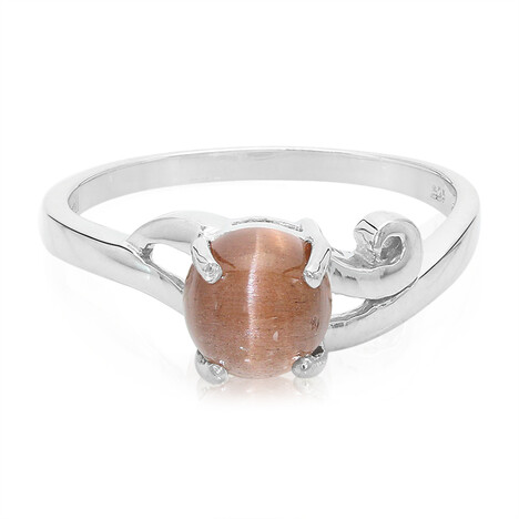 Zilveren ring met een kattenoog-scapoliet