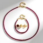 Parure in argento con Rubino
