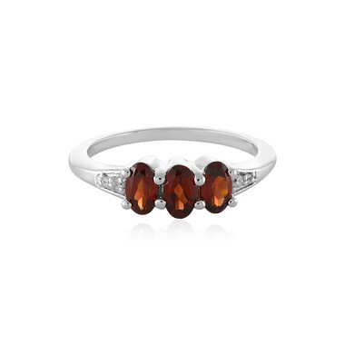 Anello in argento con Granato Mozambico