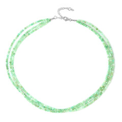 Collar en plata con Crisoprasa