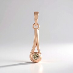 Ciondolo in argento con Diamante Champagne I2