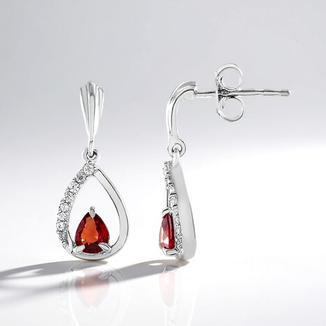 Orecchini in argento con Rubino Tanzania