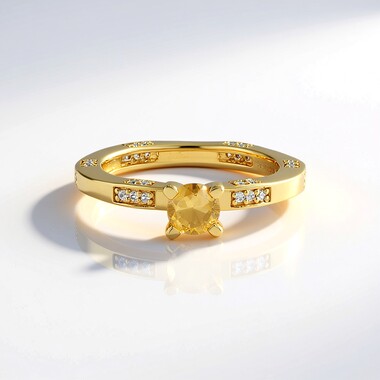 Citrine Silver Ring