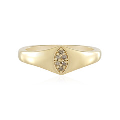 Anello in argento con Diamante Cioccolato I2