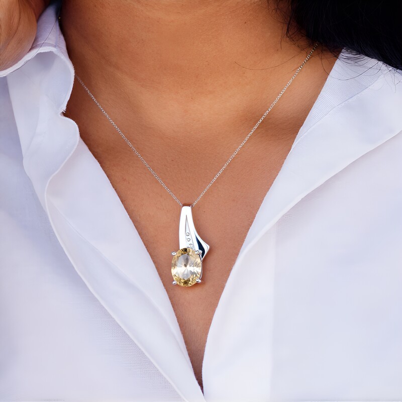 Ciondolo in argento con Pietra del Sole Messicana