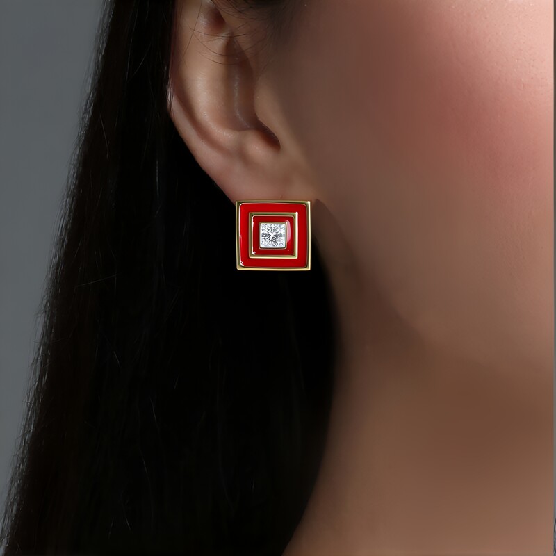 Pendientes en plata con Zircón