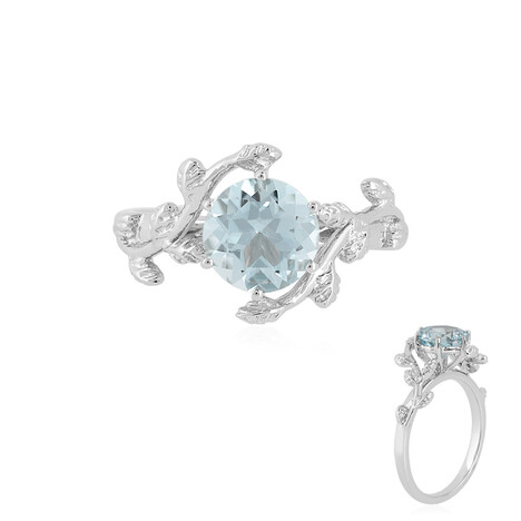 Bague en argent et Topaze bleu ciel
