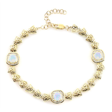 Welo-Opal-Goldarmband (Ornaments by de Melo)