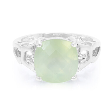 Anello in argento con Prehnite
