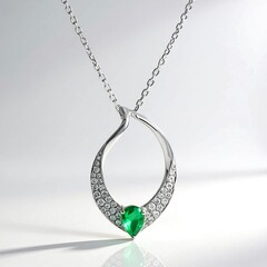 Collana in oro con Smeraldo Zambia AAA