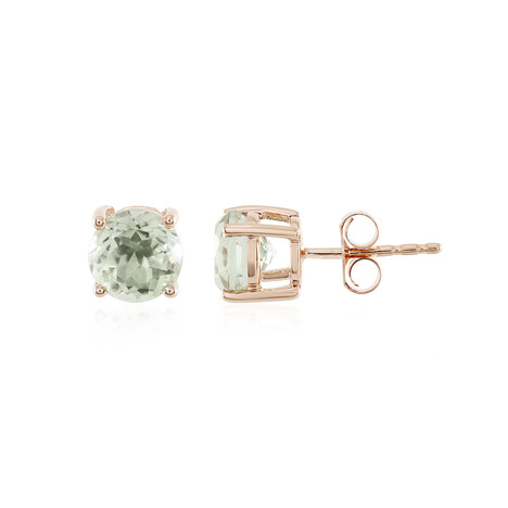 Boucles d'oreilles en argent et Améthyste verte