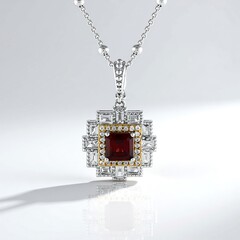 Collana in argento con Granato d’India (Dallas Prince Designs)