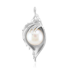 Zilveren hanger met een Witte zoetwater kweekparel (Michelle Albala)