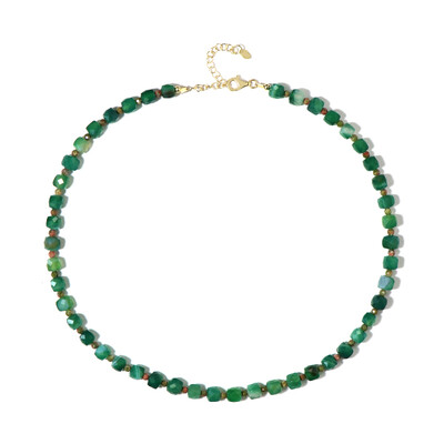 Collier en argent et Agate verte