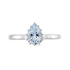 10K AAA Brazilian Aquamarine Gold Ring